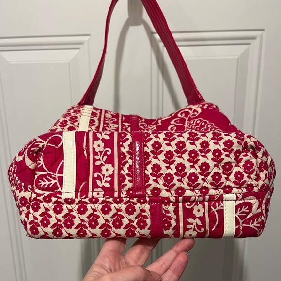 Vera Bradley Pink Twirly Birds Handbag Purse EUC! 🌻🔥 - Picture 4 of 12